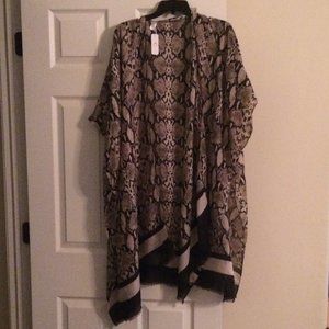 Snakeskin Kimono/ beach coverup NWT